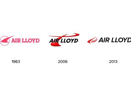 Die verschiedenen Logos von Air Lloyd